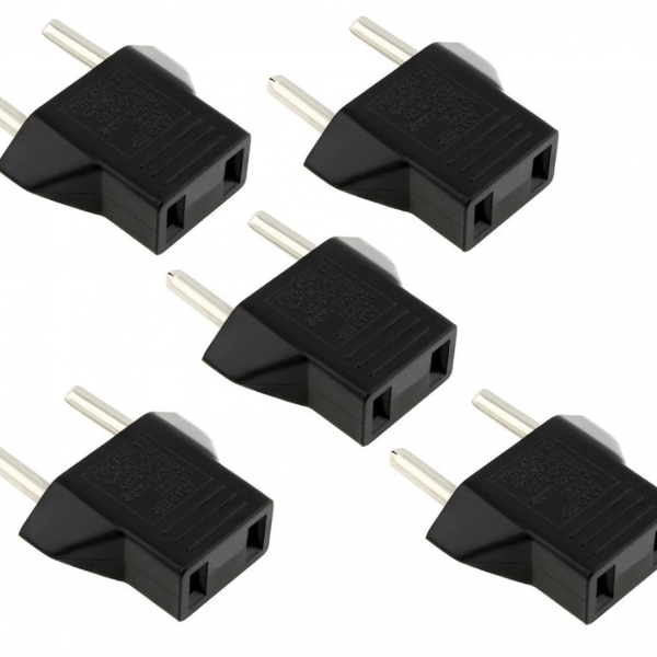 5 ADAPTADORES ENCHUFE DE AMERICANO A CHILENO