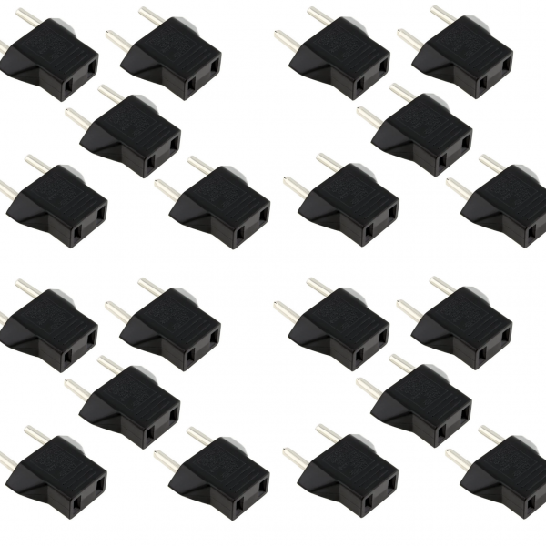 20 ADAPTADORES ENCHUFE DE AMERICANO A CHILENO
