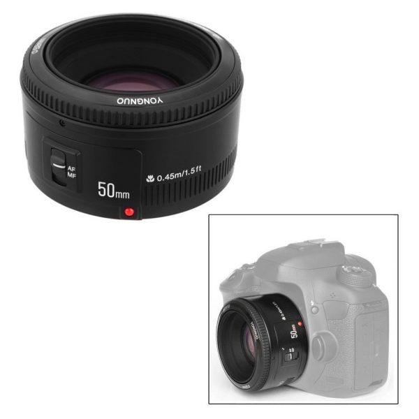 LENTE 50MM 1.8 YONGNUO PARA CANON + PARASOL - Imagen 3