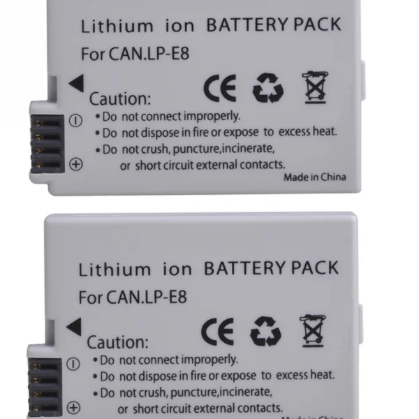 BATTERY GRIP BG-E8 PARA CANON T2I T3I T4I T5I  ALTERNATIVO + 2 BATERÍAS - Imagen 5