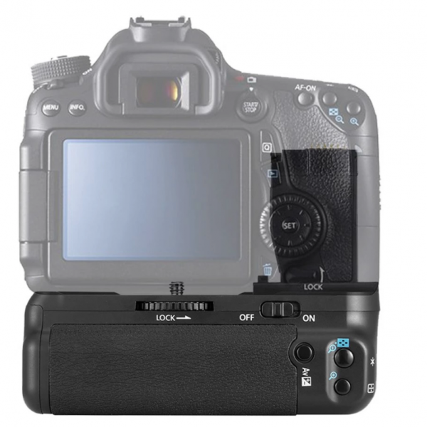 BATTERY GRIP CANON T6I T6S ALTERNATIVO + BATERÍA + CONTROL REMOTO - Imagen 4