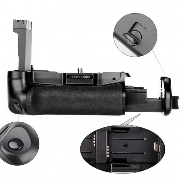 BATTERY GRIP CANON T7I 77D 800D ALTERNATIVO + 2 BATERÍAS + CONTROL REMOTO - Imagen 5