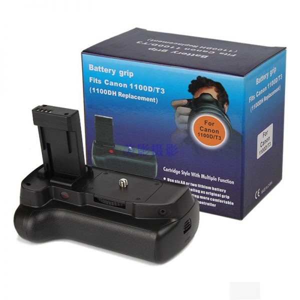 BATTERY GRIP PARA CANON T3 T5 T6 T7  ALTERNATIVO + CONTROL REMOTO + 1 BATERÍA - Imagen 4