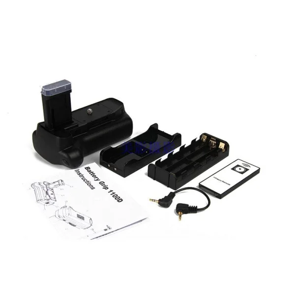 BATTERY GRIP PARA CANON T3 T5 T6 T7  ALTERNATIVO + CONTROL REMOTO + 1 BATERÍA - Imagen 2