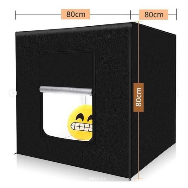 ESTUDIO LED CAJA DE LUZ 80X80X80 CM + 3 FONDOS PVC - Imagen 2