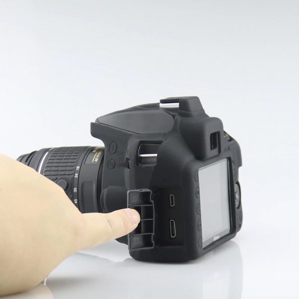 FUNDA SILICONA PARA NIKON D3300 D3400 COLOR NEGRO - Imagen 3