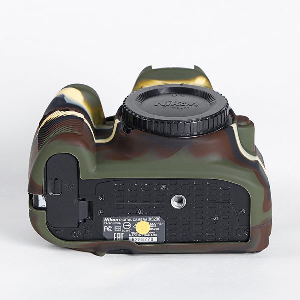 FUNDA SILICONA PARA NIKON D5100 D5200 COLOR MILITAR - Imagen 2