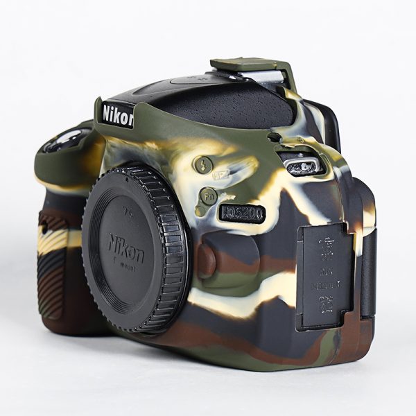 FUNDA SILICONA PARA NIKON D5100 D5200 COLOR MILITAR - Imagen 3