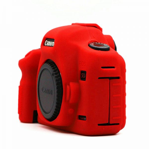 FUNDA SILICONA PARA CANON 5D MARK II COLOR ROJO - Imagen 2