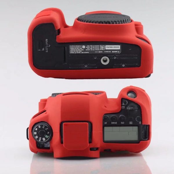 FUNDA SILICONA PARA CANON 5D MARK II COLOR ROJO - Imagen 3