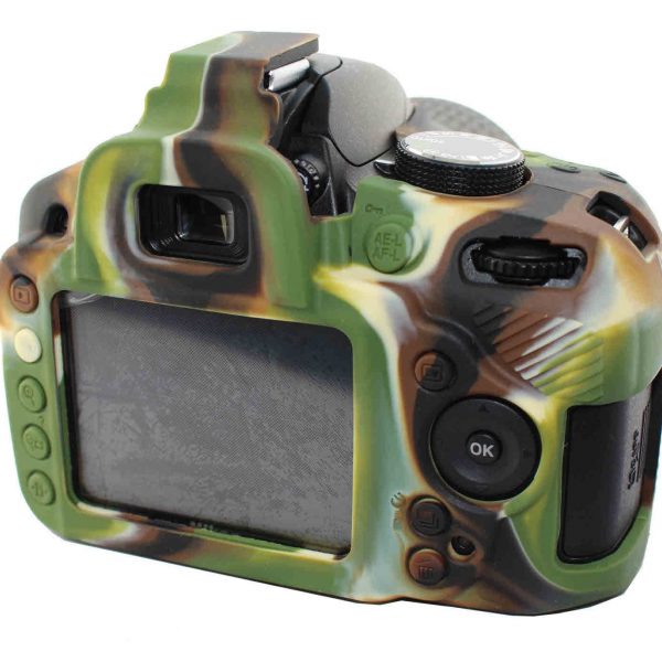 FUNDA SILICONA PARA NIKON D3300 D3400 COLOR MILITAR - Imagen 3