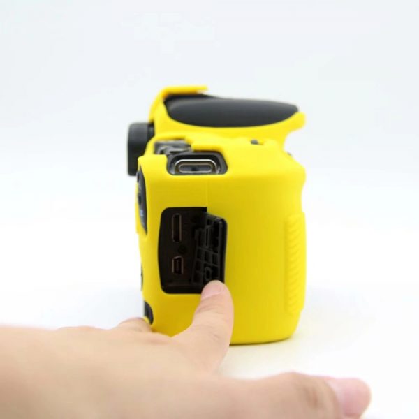 FUNDA SILICONA PARA CANON T5 T6 T7 COLOR AMARILLO - Imagen 3