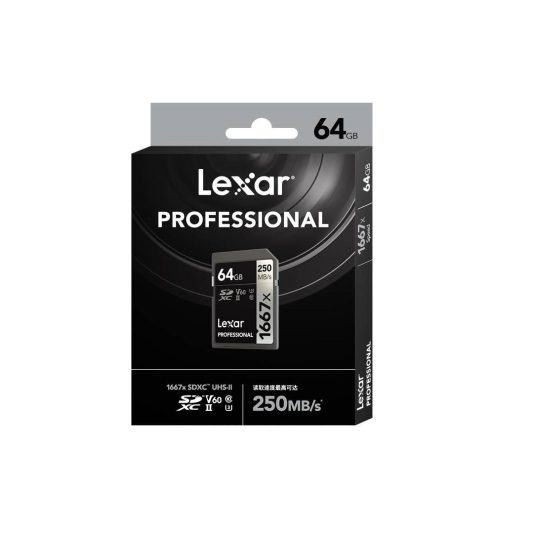 TARJETA SD LEXAR PROFESSIONAL 1667X 64GB SDXC UHSII –