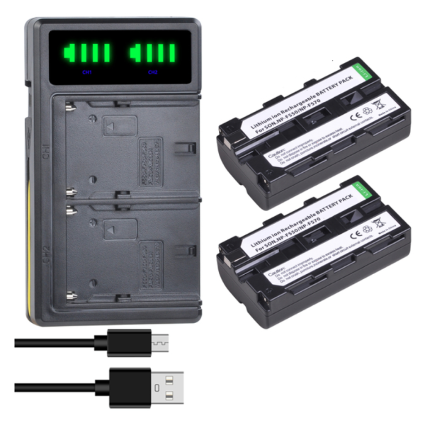 KIT FOCO LED YONGNUO YN600L + 2 BATERÍAS NP-F550 + CARGADOR DUAL - Imagen 6