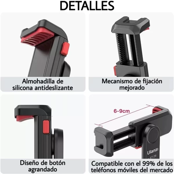 ADAPTADOR TRÍPODE PARA CELULAR ULANZI ST-06S - Imagen 2