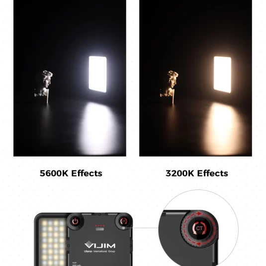  VIJIM VL81 - Luz de video LED, luz de cámara con 3