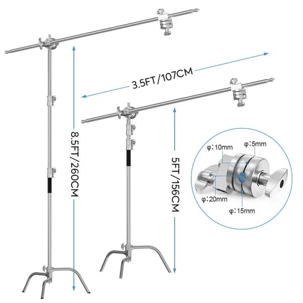 C-STAND TRÍPODE ATRIL DE LUZ ALTA RESISTENCIA PARA FOTOGRAFÍA - Imagen 2
