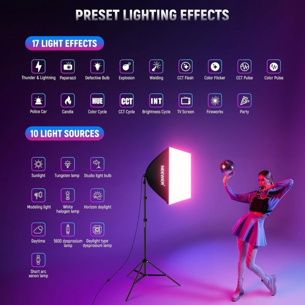 ESTUDIO ILUMINACIÓN RGB SOFTBOX + BOLSO - Imagen 7