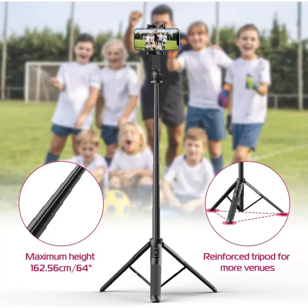 MINI TRIPODE ULANZI 3 EN 1 SK-03 CON CONTROL REMOTO HASTA 1.6M - Imagen 8