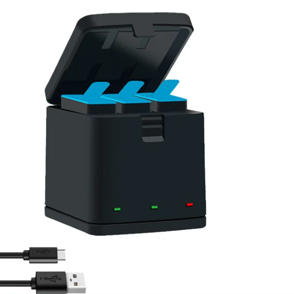 KIT CARGADOR TRIPLE + 3 BATERÍAS GOPRO 9, 10, 11, 12 ALTERNATIVA - Imagen 5