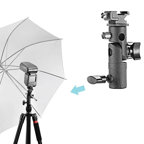 SWIVEL SOPORTE DE PARAGUAS Y FLASH AJUSTE DE ÁNGULO DE 180 GRADOS - Imagen 3