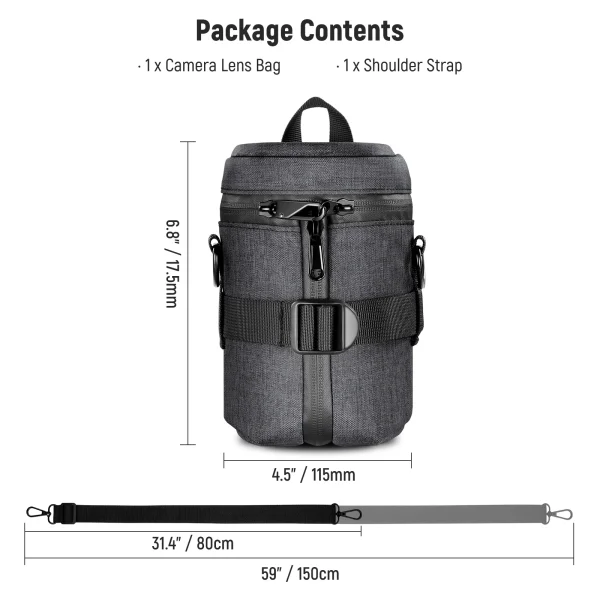 BOLSO LENTE NEEWER PB006 IMPERMEABLE PARA OBJETIVOS GRANDES - Imagen 3