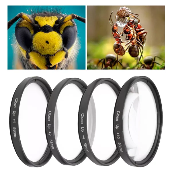 KIT FILTROS MACRO EFECTO LUPA +1 +2 +4 +10 40.5MM - Imagen 7