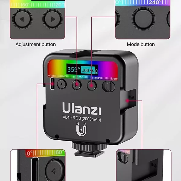 FOCO LED RGB ULANZI VL49 - Imagen 5