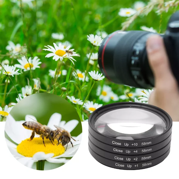 KIT FILTROS MACRO EFECTO LUPA +1 +2 +4 +10 40.5MM - Imagen 4