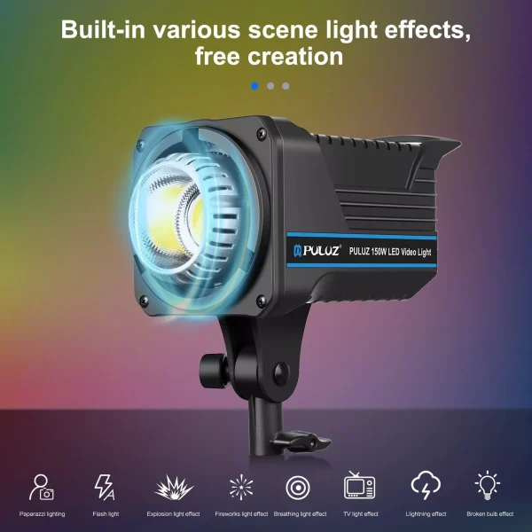 CAÑON FOCO LED PULUZ 150W MONTURA BOWENS - Imagen 6