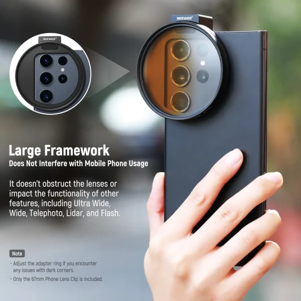 ADAPTADOR FILTRO 67MM PARA CELULAR NEEWER LA006 - Imagen 9