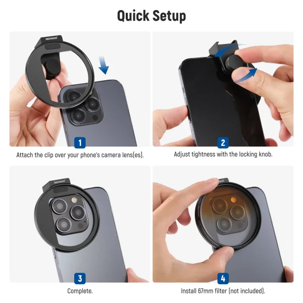 ADAPTADOR FILTRO 67MM PARA CELULAR NEEWER LA006 - Imagen 3