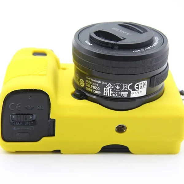 FUNDA SILICONA PARA SONY A6000 A6100 A6300 A6400 COLOR AMARILLO - Imagen 3