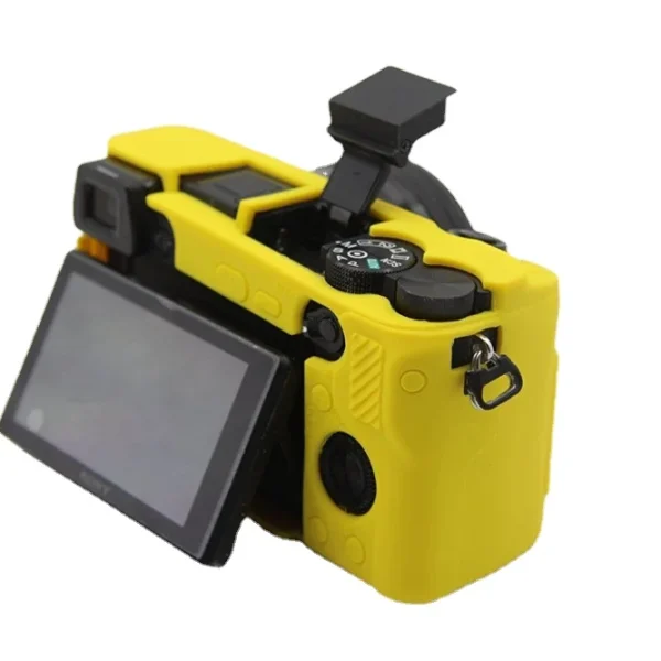 FUNDA SILICONA PARA SONY A6000 A6100 A6300 A6400 COLOR AMARILLO - Imagen 2