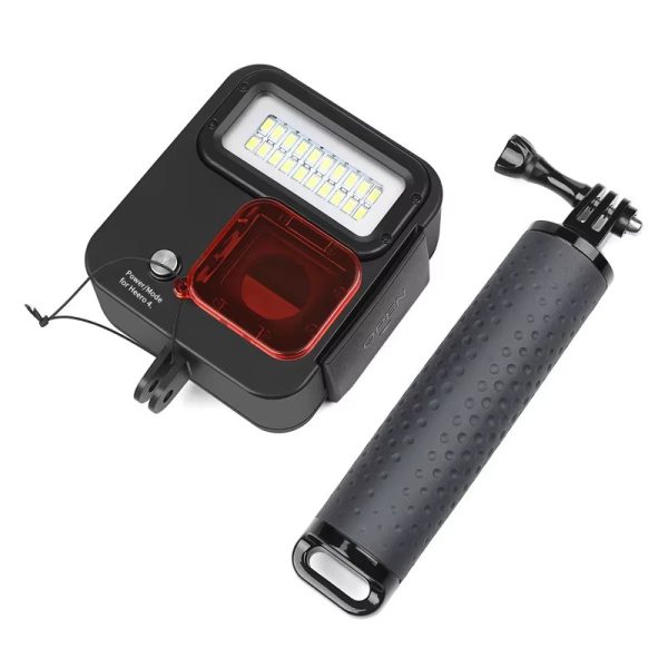 CARCASA + FOCO LED + MANGO SUMERGIBLE 40M GOPRO 3 4 5 6 7 - Imagen 3