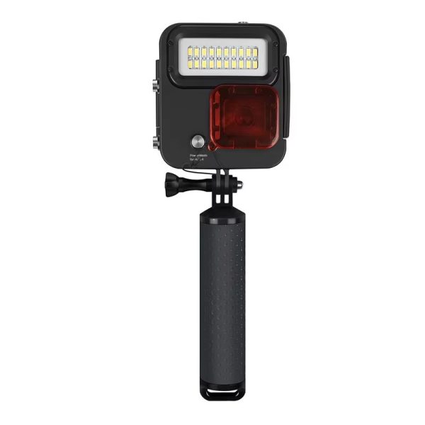 CARCASA + FOCO LED + MANGO SUMERGIBLE 40M GOPRO 3 4 5 6 7 - Imagen 5
