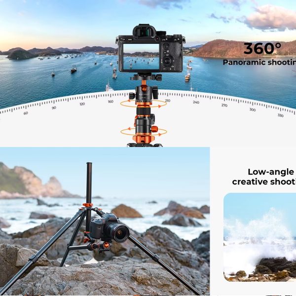 TRÍPODE MONÓPODO KF CONCEPT T254A7 + CABEZAL BH-28L - Imagen 2