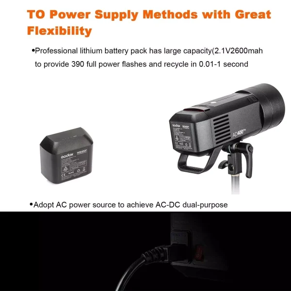 FLASH GODOX AD400PRO TTL HSS 2.4G - Imagen 5