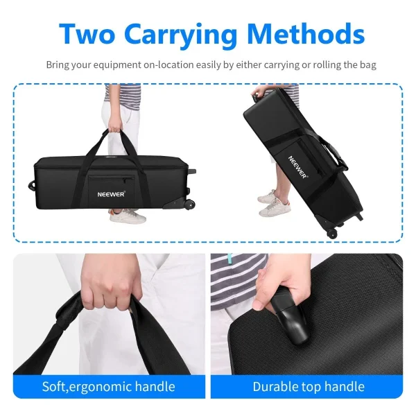 BOLSO EXTRA GRANDE PARA TRANSPORTE NEEWER CON RUEDAS - Imagen 3