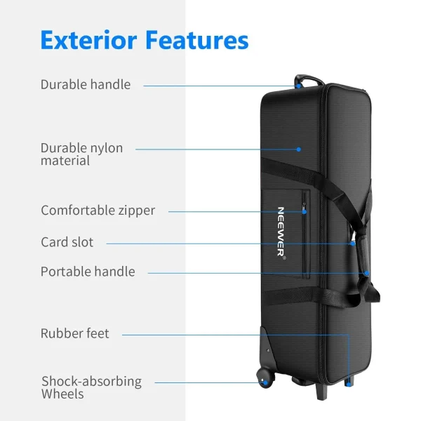 BOLSO EXTRA GRANDE PARA TRANSPORTE NEEWER CON RUEDAS - Imagen 6