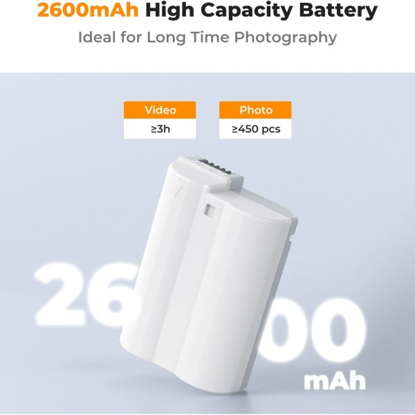 BATERÍA USB-C KF CONCEPT EN-EL15C NIKON 2600MAH - Imagen 2