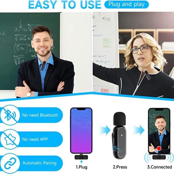 MICROFONO LAVALIER SOLAPA K61 MICRO USB C - Imagen 3