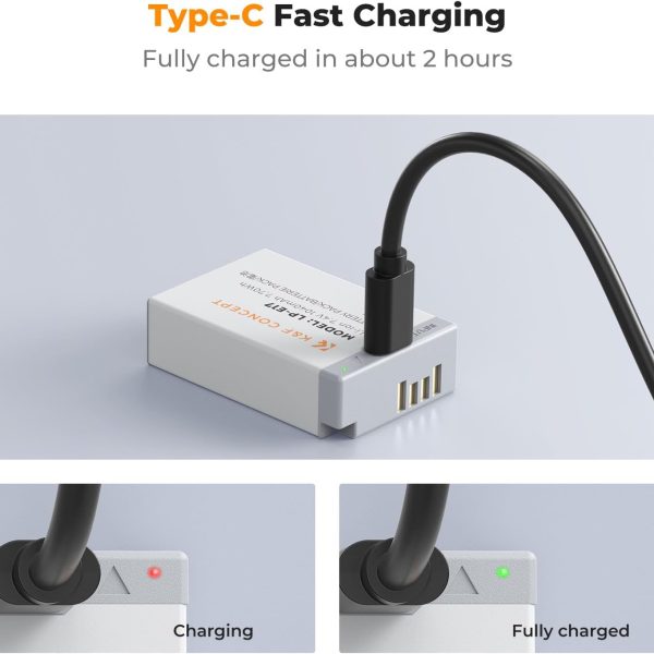BATERÍA USB-C KF CONCEPT LP-E17 CANON 1040MAH - Imagen 4
