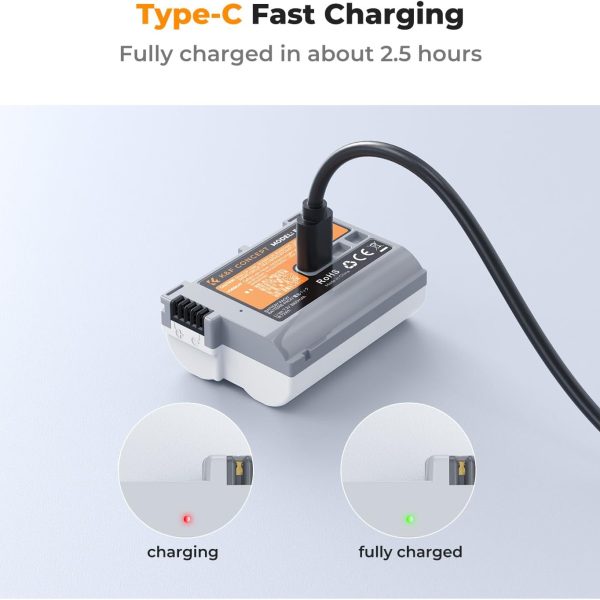 BATERÍA USB-C KF CONCEPT EN-EL15C NIKON 2600MAH - Imagen 3