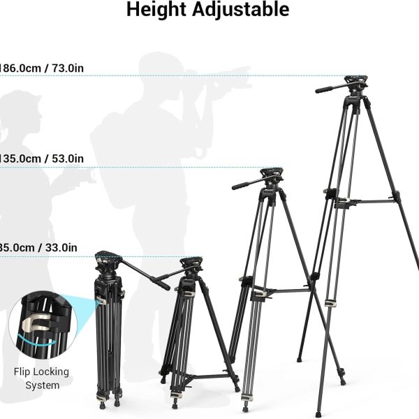 TRÍPODE VIDEO SMALLRIG AD-01 CABEZAL FLUIDO (3751B) - Imagen 4