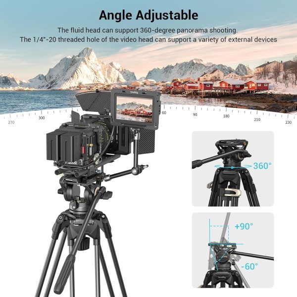 TRÍPODE VIDEO SMALLRIG AD-01 CABEZAL FLUIDO (3751B) - Imagen 5
