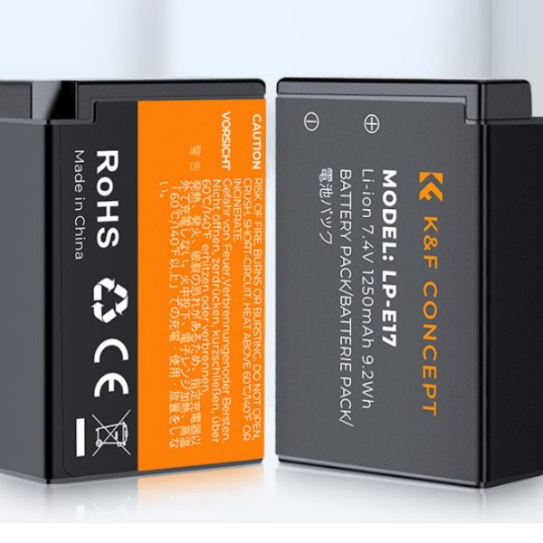 BATERÍA KF CONCEPT LP-E17 CANON 1250MAH - Imagen 2
