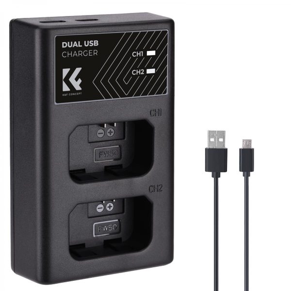 CARGADOR DUAL KF CONCEPT BC-VW1 SONY PARA BATERÍA NP-FW50