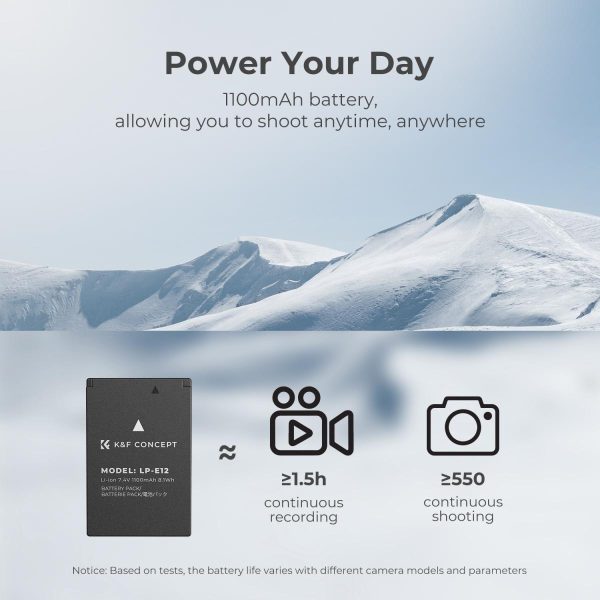 KIT KF CONCEPT CARGADOR DUAL + 2 BATERÍAS LP-E12 CANON 1200MAH - Imagen 3
