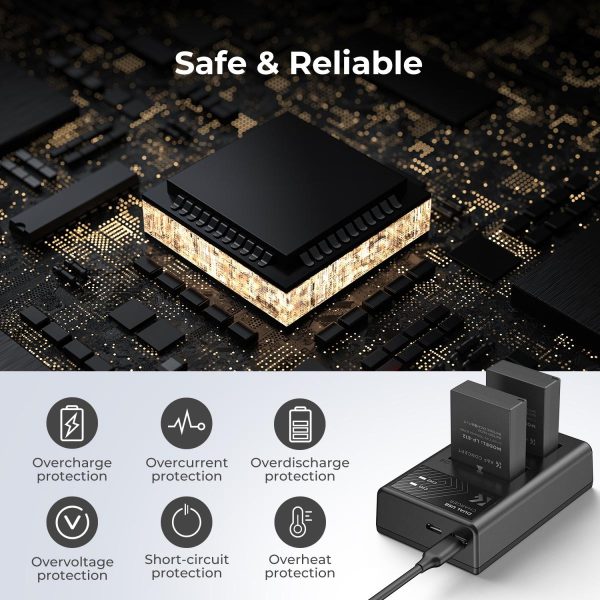 KIT KF CONCEPT CARGADOR DUAL + 2 BATERÍAS LP-E12 CANON 1200MAH - Imagen 6